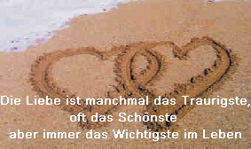 Die Liebe ist manchmal das Traurigste,
oft das Schnste 
aber immer das Wichtigste im Leben